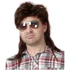Perücke Männer(Braun)Vokuhila 80er Mullet Perücke Herren Produktbild-Vorschau 5