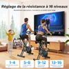 Vélo d'appartement magnétique pliable, MERACH, 16 niveaux, Voir les images du produit 4