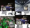 A collage of images showing LED floodlights in various settings, including a tunnel, a boat at night, and a garden with green lighting. Anteprima dell’immagine prodotto