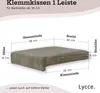 Lycce Bankauflage Klemmkissen 1 Leiste Cordstoff extra Produktbild-Vorschau 5