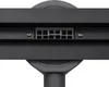 A close-up view of a black drainage system component, likely part of a shower drain. Produktbild-Vorschau