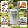 Zink Abfalleimer mit Deckel - 55 Liter - Metall Garten Produktbild-Vorschau 8
