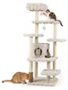 COSTWAY Kraboom, 170 cm hoog, met kattenhol, ligvlak, Productafbeelding-voorbeeld 3