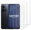 A smartphone and several screen protectors are displayed against a white background. Produktbild-Vorschau