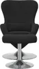 vidaXL Tabouret œuf avec repose-pieds Noir Velours Voir les images du produit 4