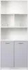 BELIANI Bücherregal Grau u. Weiß Faserplatte 197 cm Hoch 40 Produktbild-Vorschau 6