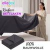 EllaTex Renforcé Bettlaken ohne Gummizug 140x200 Baumwolle Produktbild-Vorschau 2