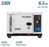 HYUNDAI Diesel Generator DHY8600SE D (6.3 kW, Elektrostart, Produktbild-Vorschau 3