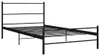 vidaXL Bettgestell Schwarz Metall 100 × 200 cm Produktbild-Vorschau 1