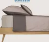 A bed with bedding and pillows. Produktbild-Vorschau