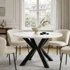 Runder Ausziehbarer Tisch für Esszimmer RAL mit Holzbeinen, Produktbild-Vorschau 2