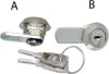 Two types of locks are shown, one with a lever and one with a keyhole, along with two keys. Produktbild-Vorschau