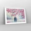 Gerahmtes Poster - Weißer Rahmen - Paar Paris Baum - 70x50 Produktbild-Vorschau 8
