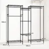 Szafa COSTWAY z 7 metalowymi półkami i 4 drążkami na Podgląd zdjęcia produktu 3