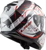 LS2 FF320 Stream Evo Tacho Helm Farbe: Weiß/Schwarz/Rot, Produktbild-Vorschau 6