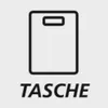 A graphic illustration of a bag with the word TASCHE below it. Voir les images du produit