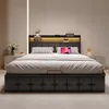 UnboxG Polsterbett 160x200cm Stauraumbett mit LED, USB und Produktbild-Vorschau 10