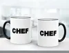 Kaffee-Tasse Chef-Tasse mit farbiger Kante und Henkel Produktbild-Vorschau 3