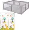 Baby Laufgitter mit Matte 150x180cm Laufstall Rutschfester Produktbild-Vorschau 2