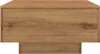 A front view of a wooden coffee table. Voir les images du produit