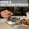 3 Gluttöter Aschenbecher Silber - Windgeschützt - Produktbild-Vorschau 1