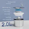 AIORBER Cicha fontanna dla kota ze stali nierdzewnej 2L z Podgląd zdjęcia produktu 4