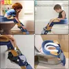 Höhenverstellbare Kinder-Toilettenleiter mit Griffen, blau Produktbild-Vorschau 4