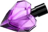 A purple, diamond-shaped perfume bottle with a black cap, isolated on a white background. Produktbild-Vorschau