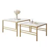 Table basse moderne FORMA 2en1 pour le salon Lot de 2 avec Voir les images du produit 6