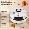 Clatronic WA 3832, 1 wafle/waflí, Kruh, Čierna, Biela, 20 Náhľad obrázku produktu 7