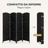IvoQ Separé Nero – Divisorio per ambienti – 4 pannelli – Anteprima dell’immagine prodotto 6