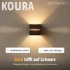 SSC-LUXon KOURA 4er Set Wandleuchten innen schwarz-gold Up Produktbild-Vorschau 2