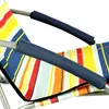 Close-up view of the armrests and fabric of a camping chair. Produktbild-Vorschau