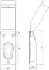 Technical drawing of a door handle rosette with dimensions. Produktbild-Vorschau
