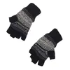 Halbfinger Handschuh  mit Norweger Muster Thinsulate für Produktbild-Vorschau 2