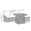 Modulares Garten-Sofa-Set 6-tlg., Poly Rattan Grau, Produktbild-Vorschau 3