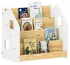 Bücherregal BRUNO 4 Fächer aus Massivholz - natur/weiß Produktbild-Vorschau 3