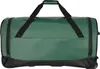A green and black rolling travel bag is shown from the front. Produktbild-Vorschau