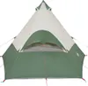 vidaXL Tipi-Campingzelt 7 Personen Grün Wasserdicht Produktbild-Vorschau 3