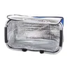 An open insulated shopping or picnic basket with a blue exterior and a silver interior. Anteprima dell’immagine prodotto