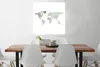 MuchoWow® Poster Weltkarte - Aquarell - Grau 75x75 cm - Produktbild-Vorschau 2