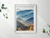 Berglandschaft– Wandbild mit Rahmen – Gerahmtes Bild  – Produktbild-Vorschau 2