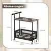 A diagram showing the dimensions of a rolling side table. Anteprima dell’immagine prodotto
