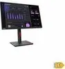 A black computer monitor on a black stand, displaying a purple graph and interface. Produktbild-Vorschau