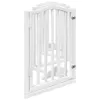 A white wooden pet gate is shown from a side angle against a white background. Náhľad obrázku produktu