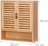 Relaxdays Hängeschrank Bad, 3 Fächer, HBT: 66 x 59 x 21 cm, Produktbild-Vorschau 4