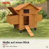 Mobiler Hühnerstall Holz mit Rampe 2 Nestboxen & Rollen Produktbild-Vorschau 3
