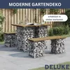 DELUKE® Gartenbank Gabionen TELLE aus Stahl | 100x102x72cm Produktbild-Vorschau 6
