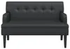 vidaXL Bank mit Rückenlehne Schwarz 112x65,5x75 cm Produktbild-Vorschau 4