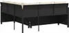 vidaXL Gartensofa in L-Form mit Tisch und Kissen Schwarz Produktbild-Vorschau 6